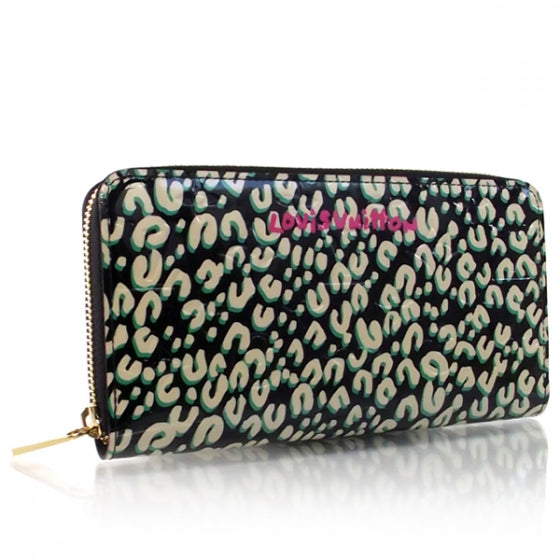 Louis Vuitton Leopard Zippy Wallet Blue Infini 1 of 7