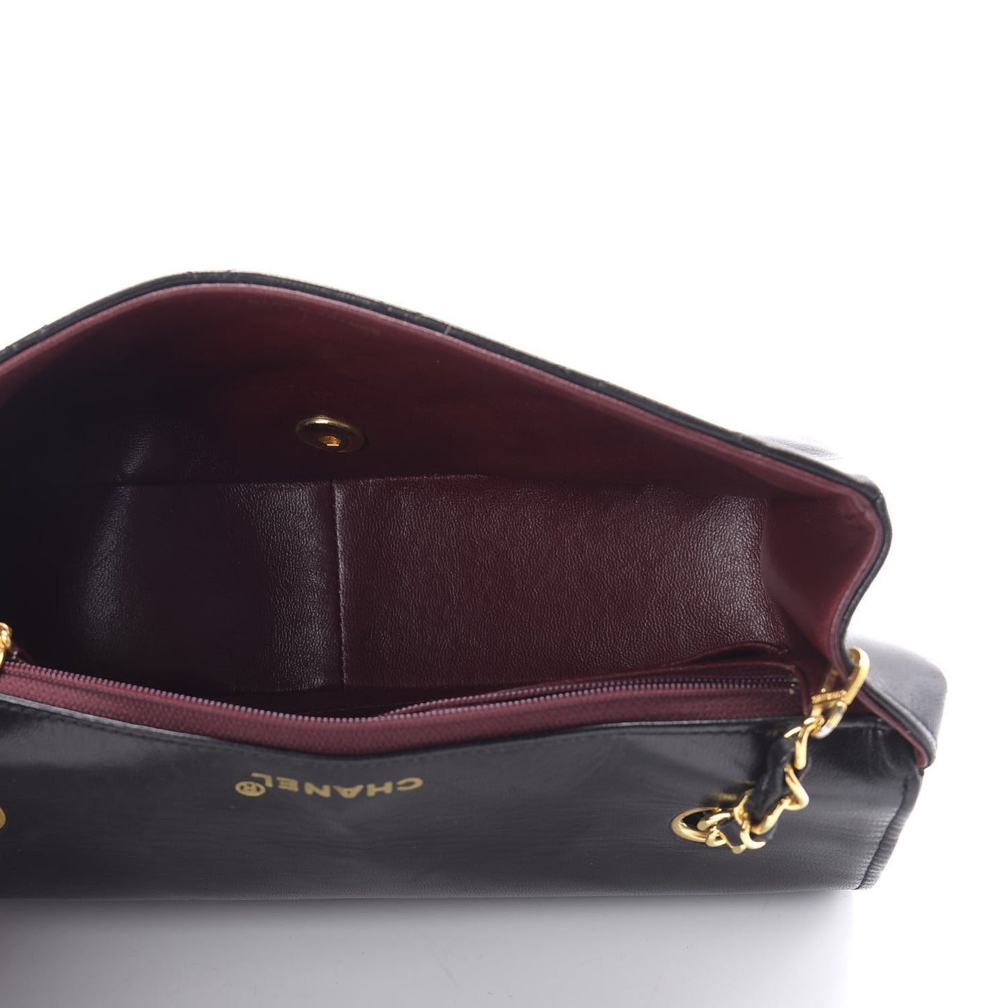 Lambskin Quilted Medium Single Flap Black