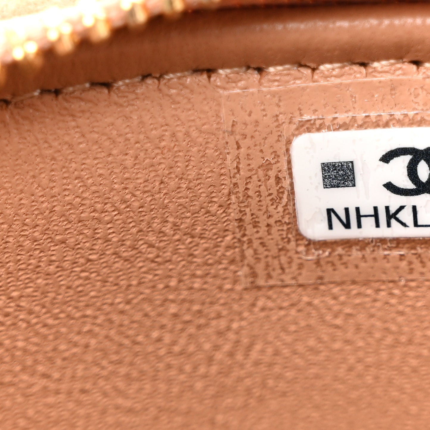 Shearling Quilted Shiny Coco Clutch With Chain Dark Beige