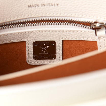 MCM Calfskin Park Avenue Mini Patricia Crossbody Bag White 8 of 10