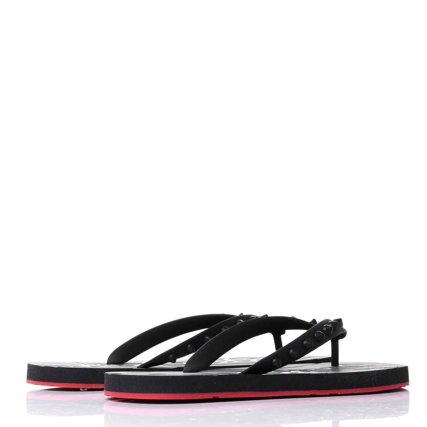 Rubber Spike Loubi Donna Flip Flop 38 Black