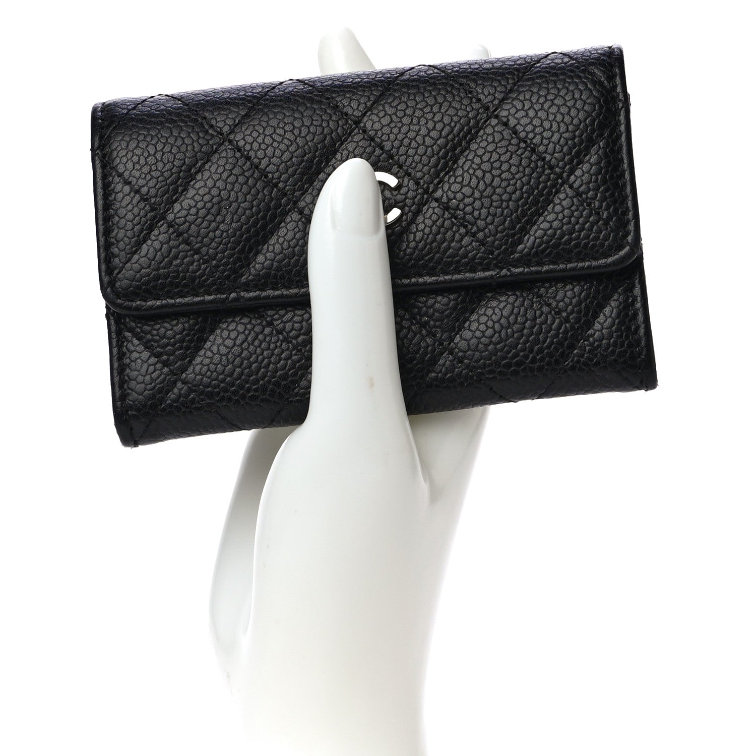 Chanel Caviar Quilted Flap Card Holder Black 3 of 25