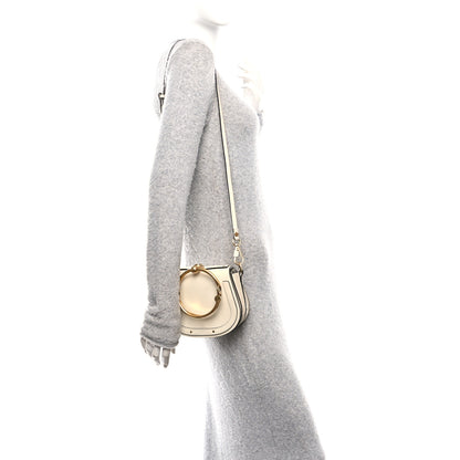 Chloe Calfskin Suede Small Nile Bracelet Bag Off White 2 of 10