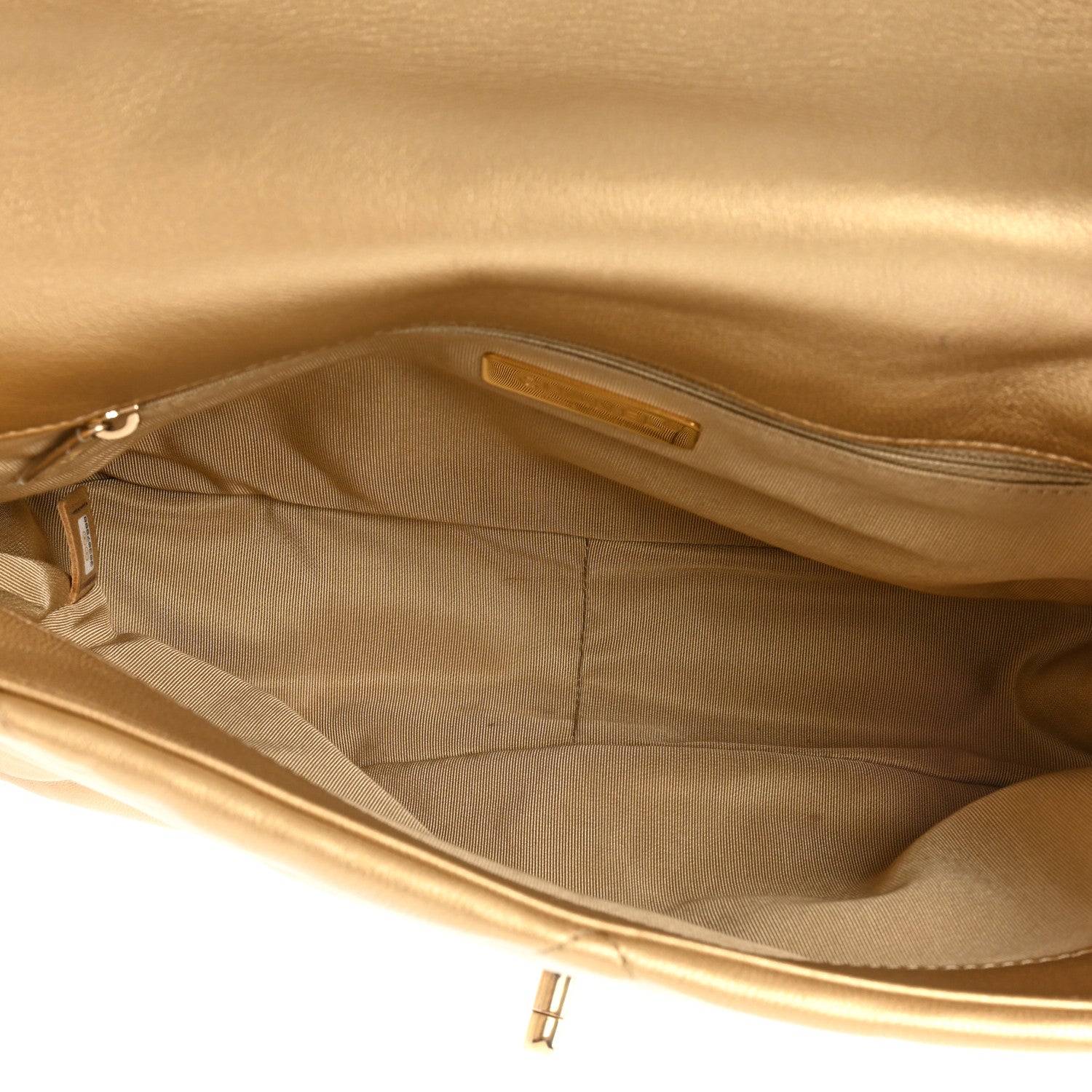 Chanel Metallic Goatskin Quilted Large Chanel 19 Flap Gold 5 of 14