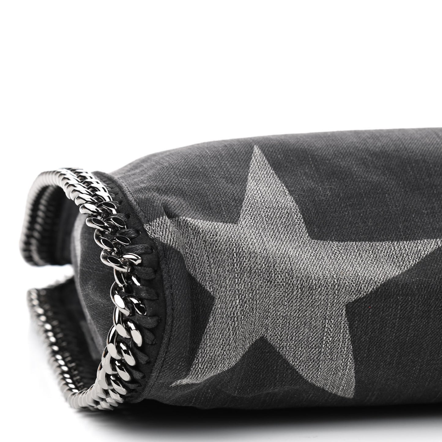 Denim Star Small Falabella Tote Black