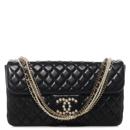 Chanel Lambskin Medium Westminster Pearl Flap Black 1 of 8
