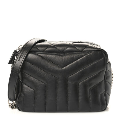 Saint Laurent Calfskin Y Quilted Monogram Small Loulou Bowling Bag Black 1 of 9