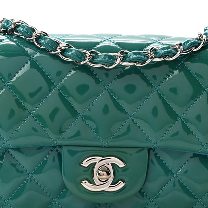 Chanel Patent Quilted Mini Rectangular Flap Turquoise 8 of 10