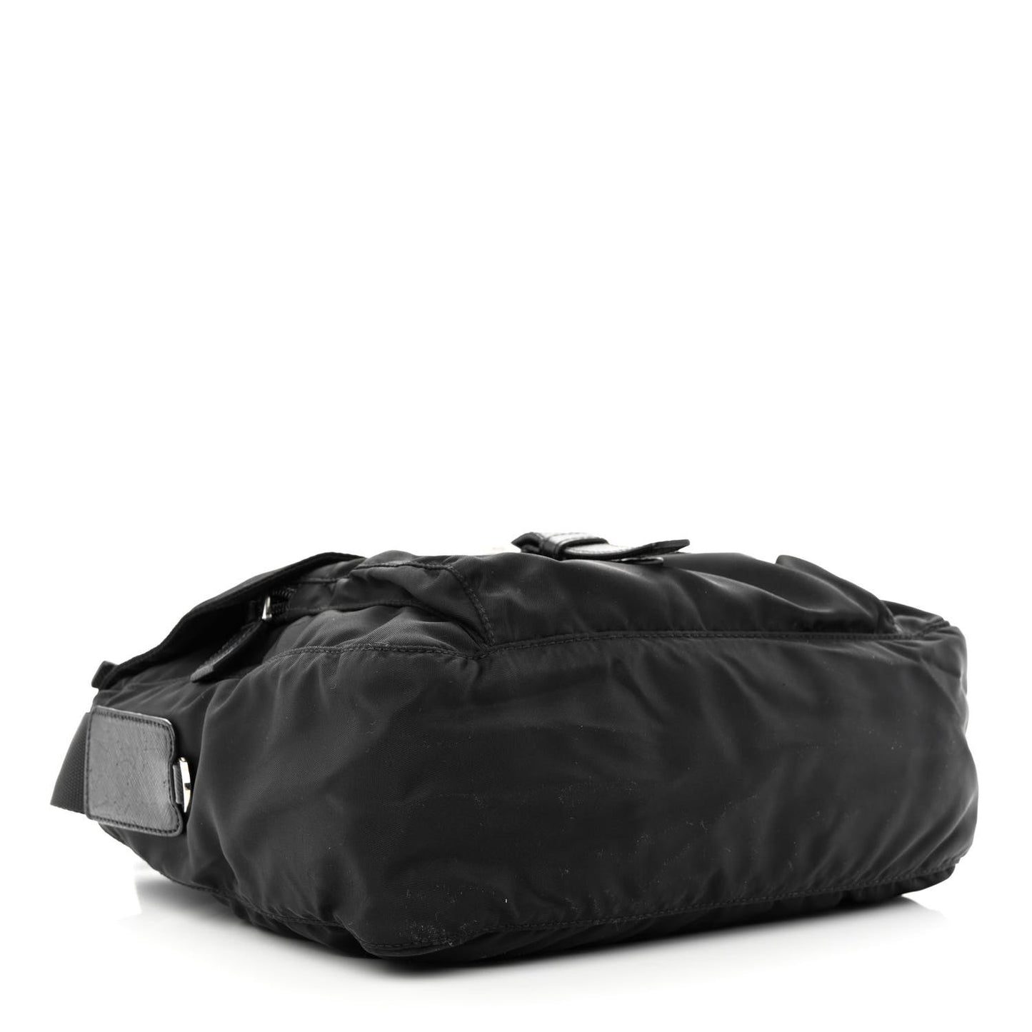 Tessuto Nylon Saffiano Small Vela Messenger Black