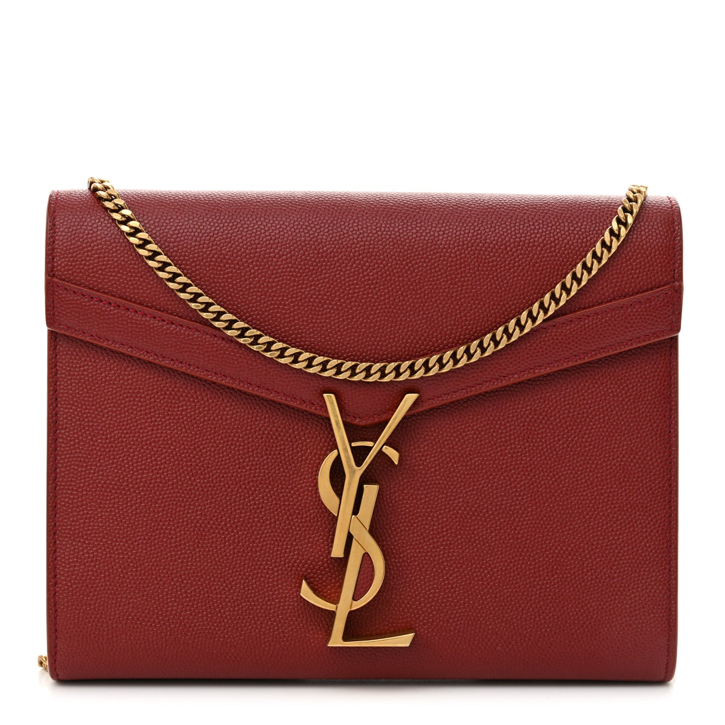 Grain De Poudre Monogram Cassandra Chain Wallet Opyum Red