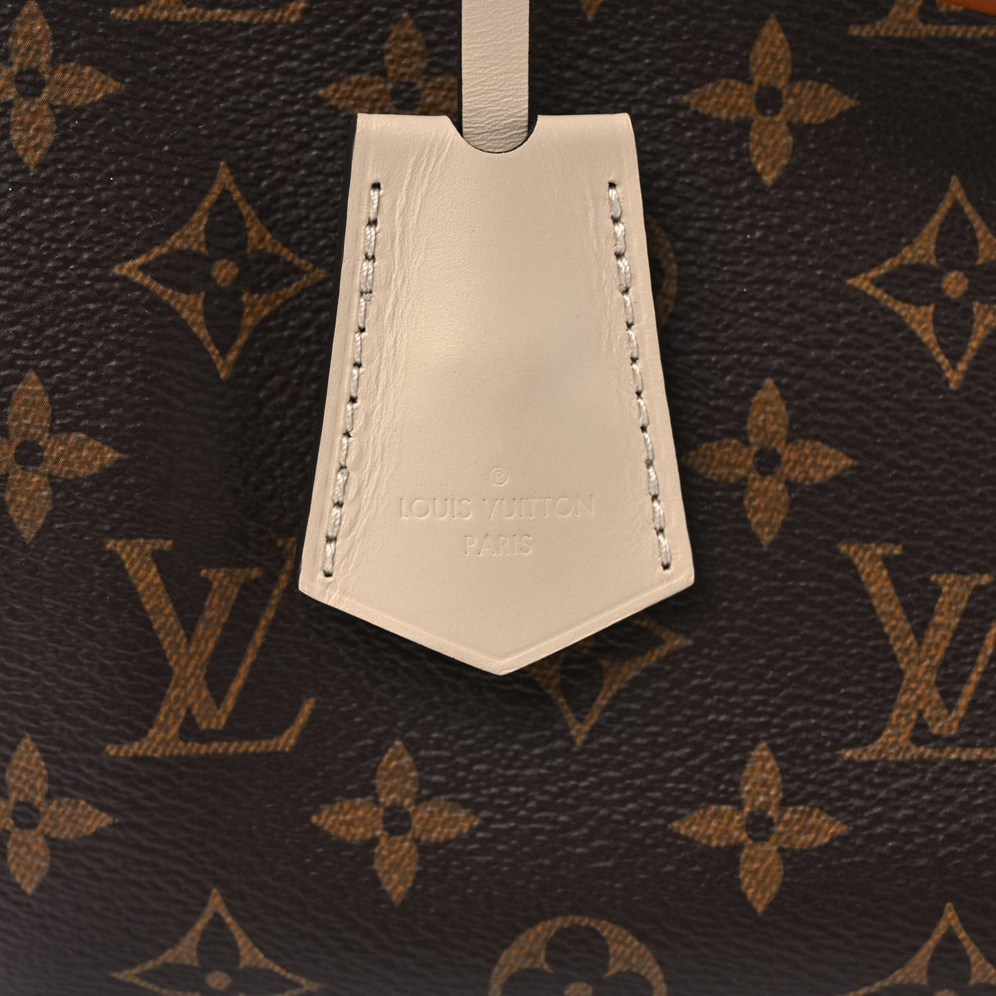 Calfskin Monogram Fold Tote MM Black Wine Cream