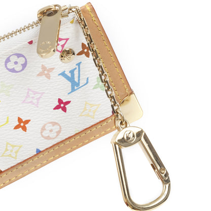 Louis Vuitton Monogram Multicolor Key Pouch White 3 of 6