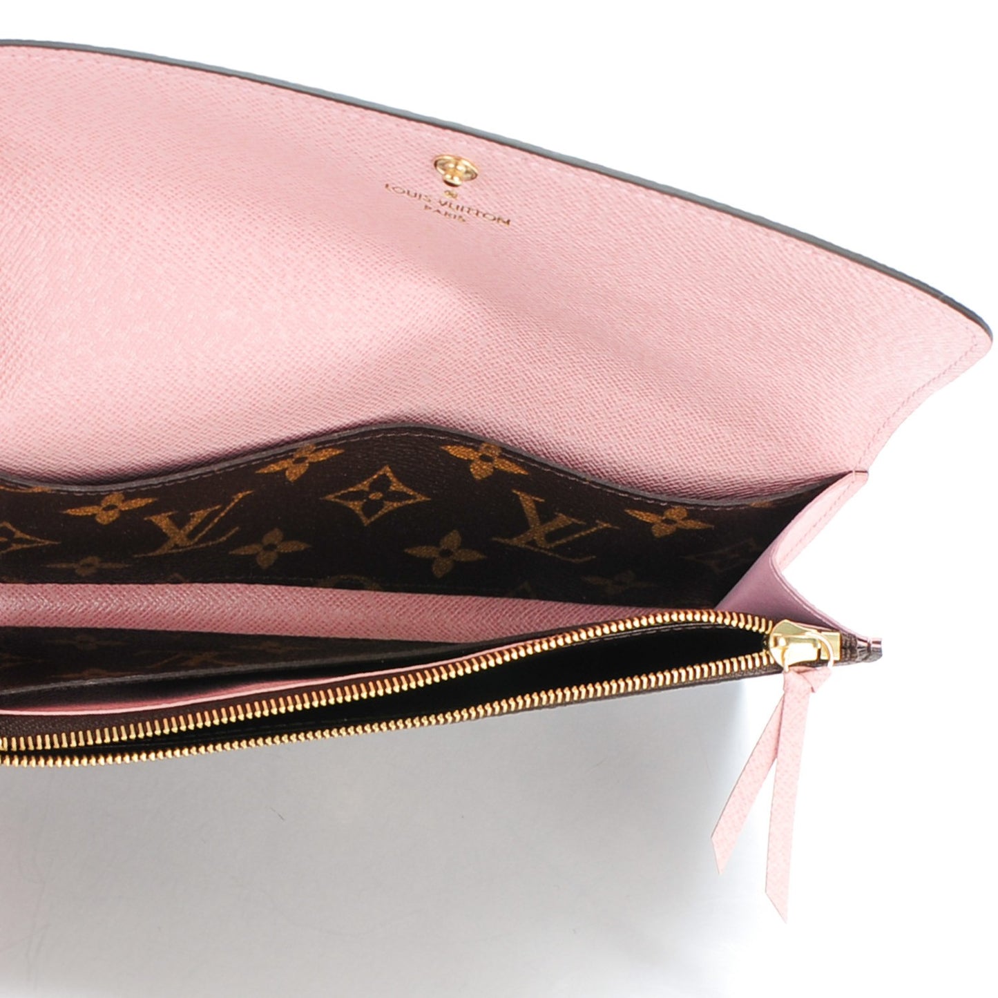 Monogram Emilie Wallet Rose Ballerine