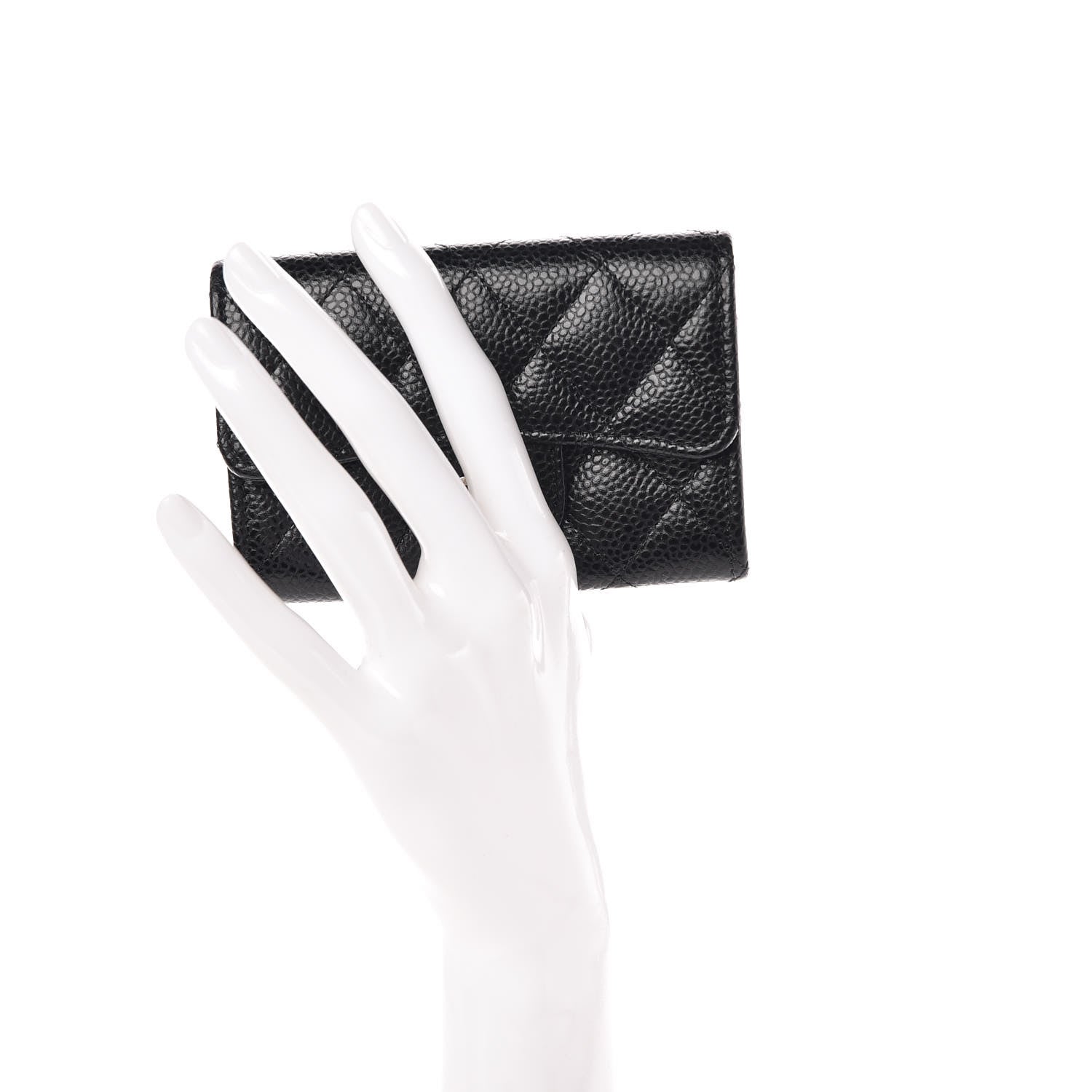Chanel Caviar Quilted Flap Card Holder Black 2 of 7