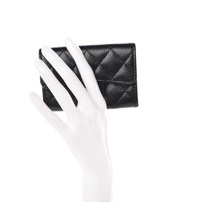 Chanel Caviar Quilted Flap Card Holder Black 2 of 7