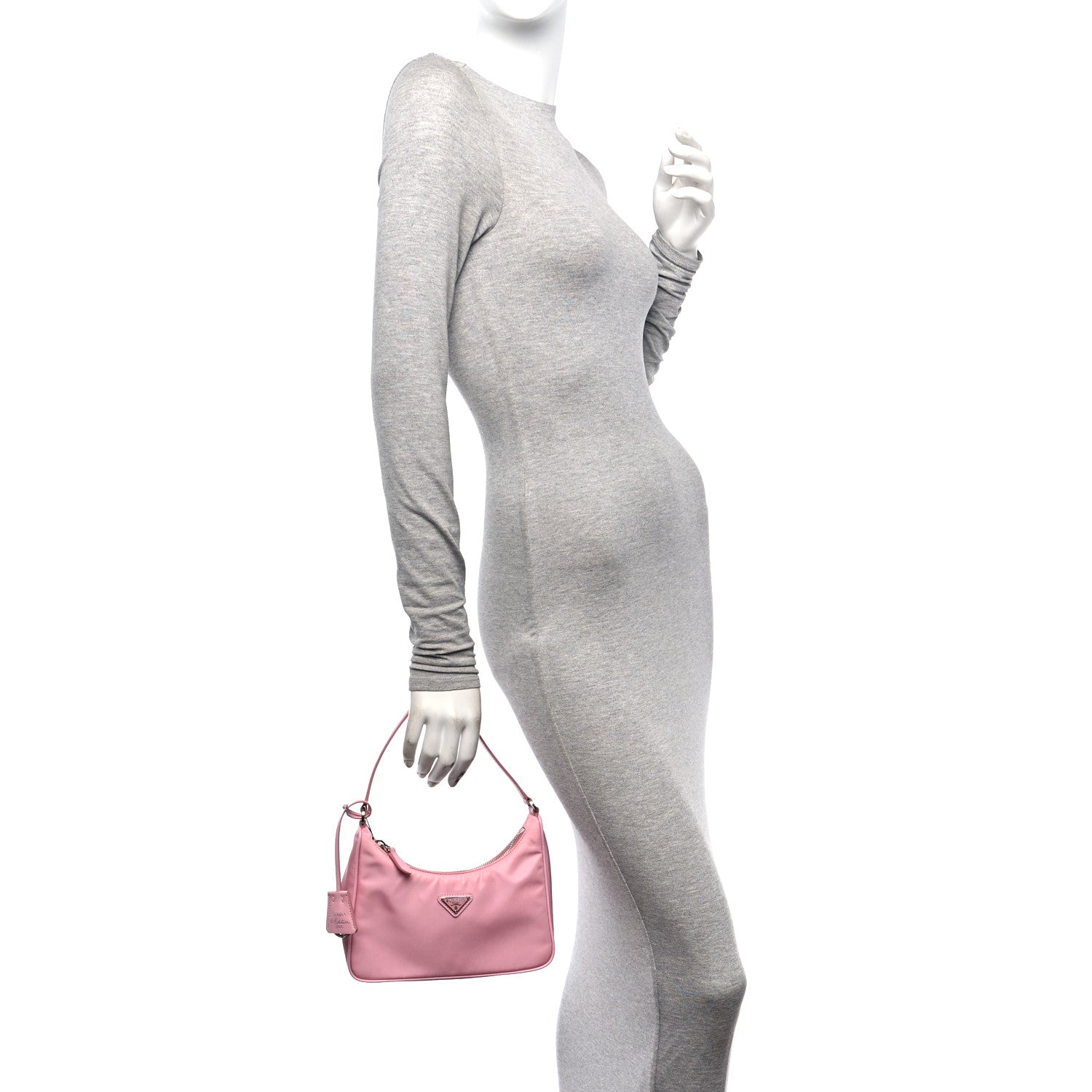 Prada Re-Nylon Saffiano Mini Re-Edition 2005 Bag Rosa 2 of 10