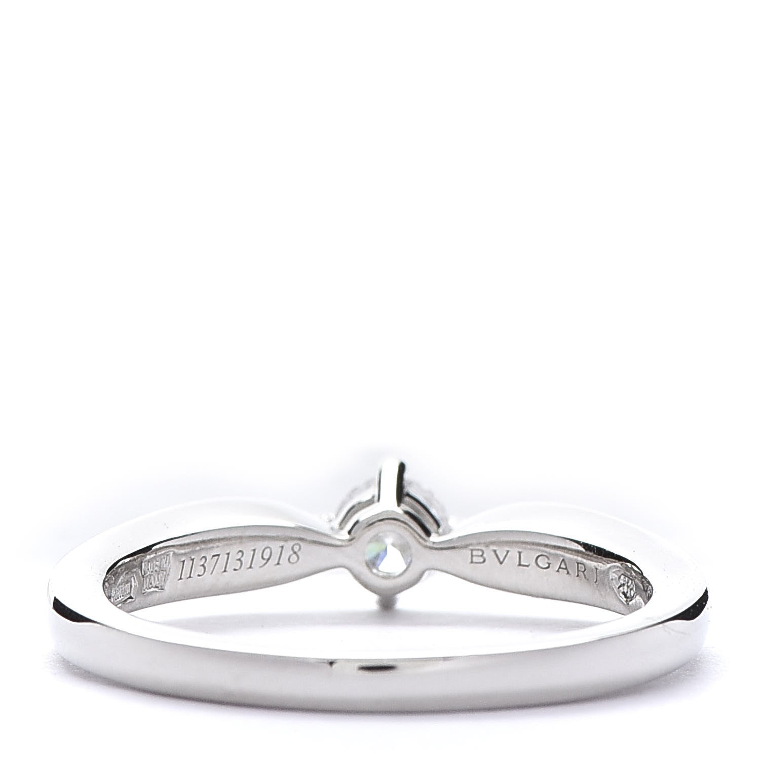 Bulgari Platinum Diamond .19ct Dedicata a Venezia Solitaire Engagement Ring 51 5.75 4 of 6