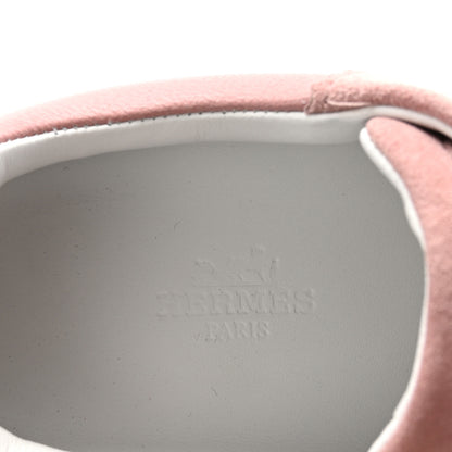 Hermes Sport Goatskin Suede Goatskin Womens Bouncing Sneakers 35.5 Rose Aquarelle 8 of 11