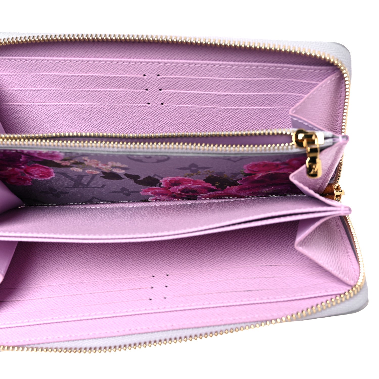 Louis Vuitton Metallic Monogram LV Garden Zippy Wallet Silver 5 of 7