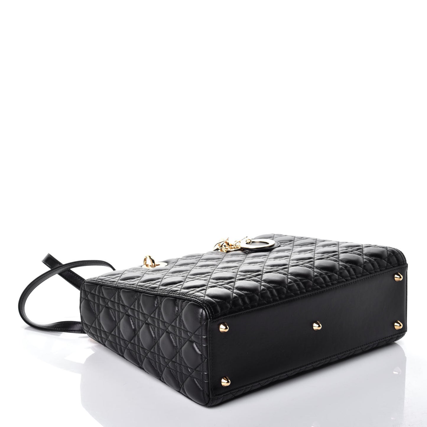 Lambskin Cannage Large Lady Dior Black