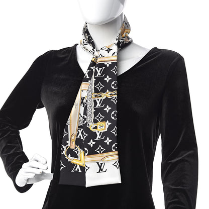 Louis Vuitton Silk Monogram Confidential Bandeau Black 2 of 3
