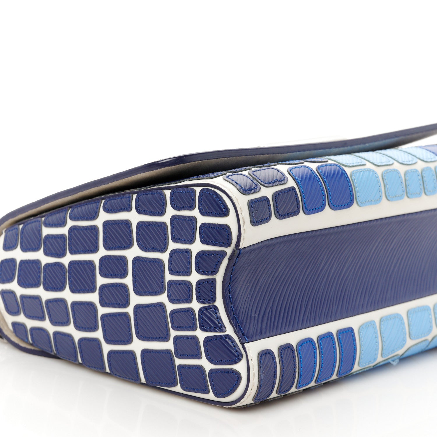 Louis Vuitton Epi Savane Twist Shoulder Bag MM Blue 10 of 11