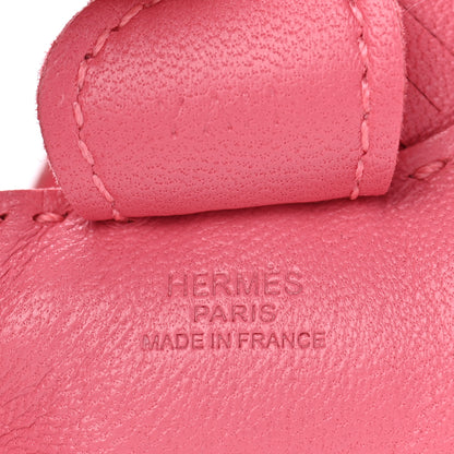 Hermes Milo Lambskin Grigri Rodeo Horse Bag Charm PM Rose Azalee 3 of 5