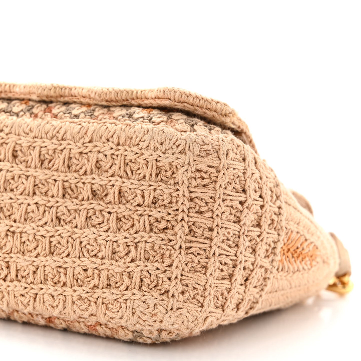 Cotton Knit Small Caro Bag Beige