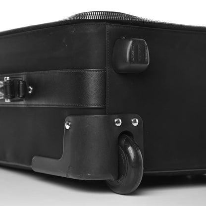 Prada Tessuto Nylon Saffiano Trolley Luggage Black 13 of 21