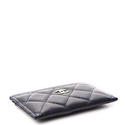 Chanel Caviar Quilted Card Holder Navy 4 of 7