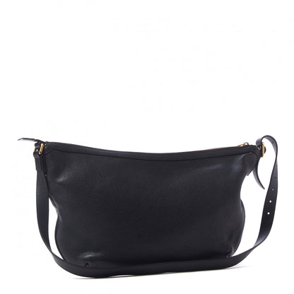 Gucci Grained Calfskin Logo Half Moon Hobo Black 3 of 9