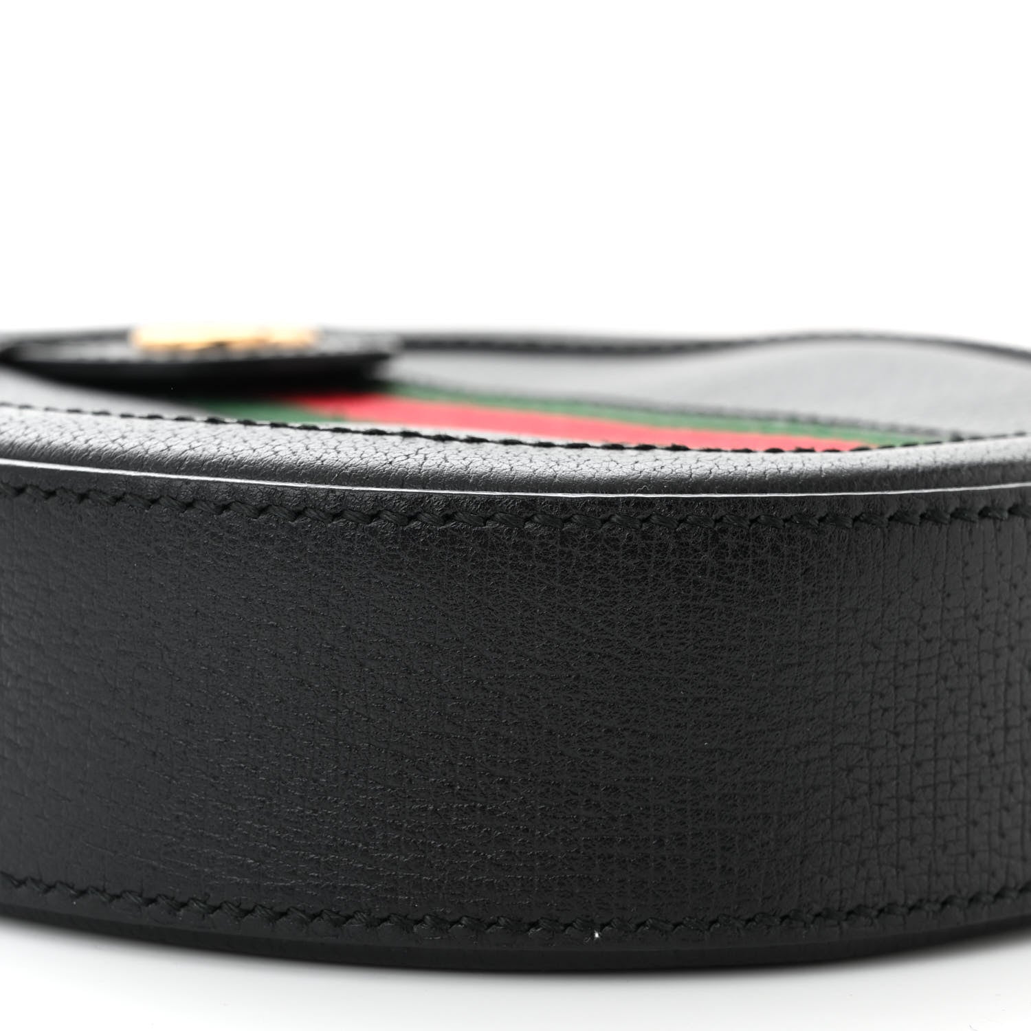 Gucci Grained Calfskin Web Mini Ophidia Round Shoulder Bag Black 9 of 12