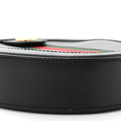 Gucci Grained Calfskin Web Mini Ophidia Round Shoulder Bag Black 9 of 12