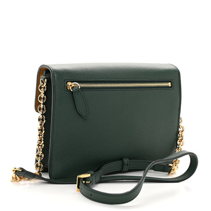 Burberry Derby Calfskin House Check Small Macken Crossbody Bag Bottle Green 3 of 9