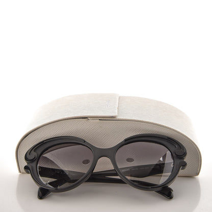 Prada Baroque Cat Eye Sunglasses SPR 28N Black 7 of 7