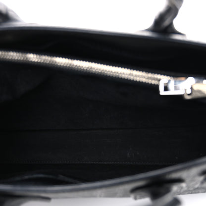 Saint Laurent Calfskin Crocodile Embossed Small Sac de Jour Black 5 of 10