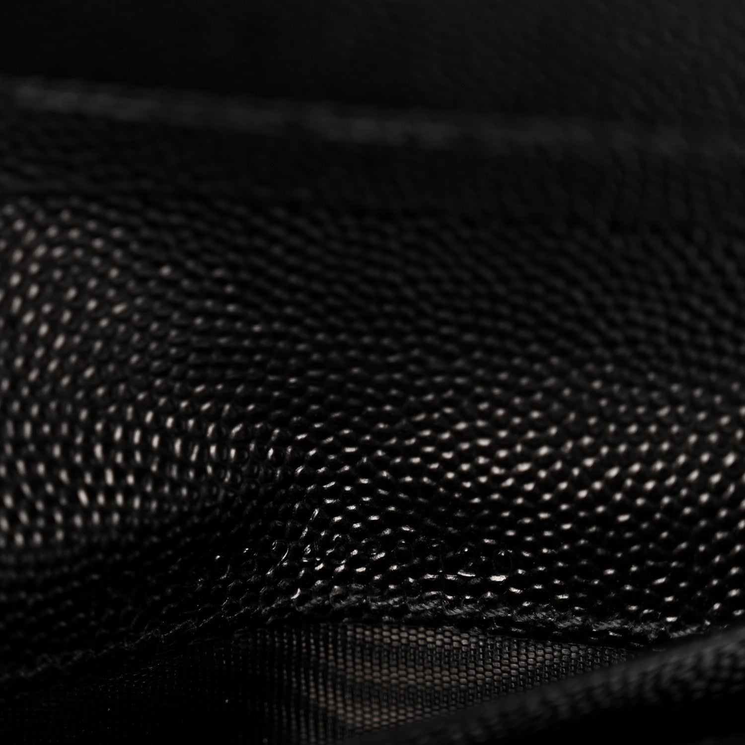 Saint Laurent Grain De Poudre Matelasse Chevron Monogram Compact Tri Fold Wallet Black 7 of 9