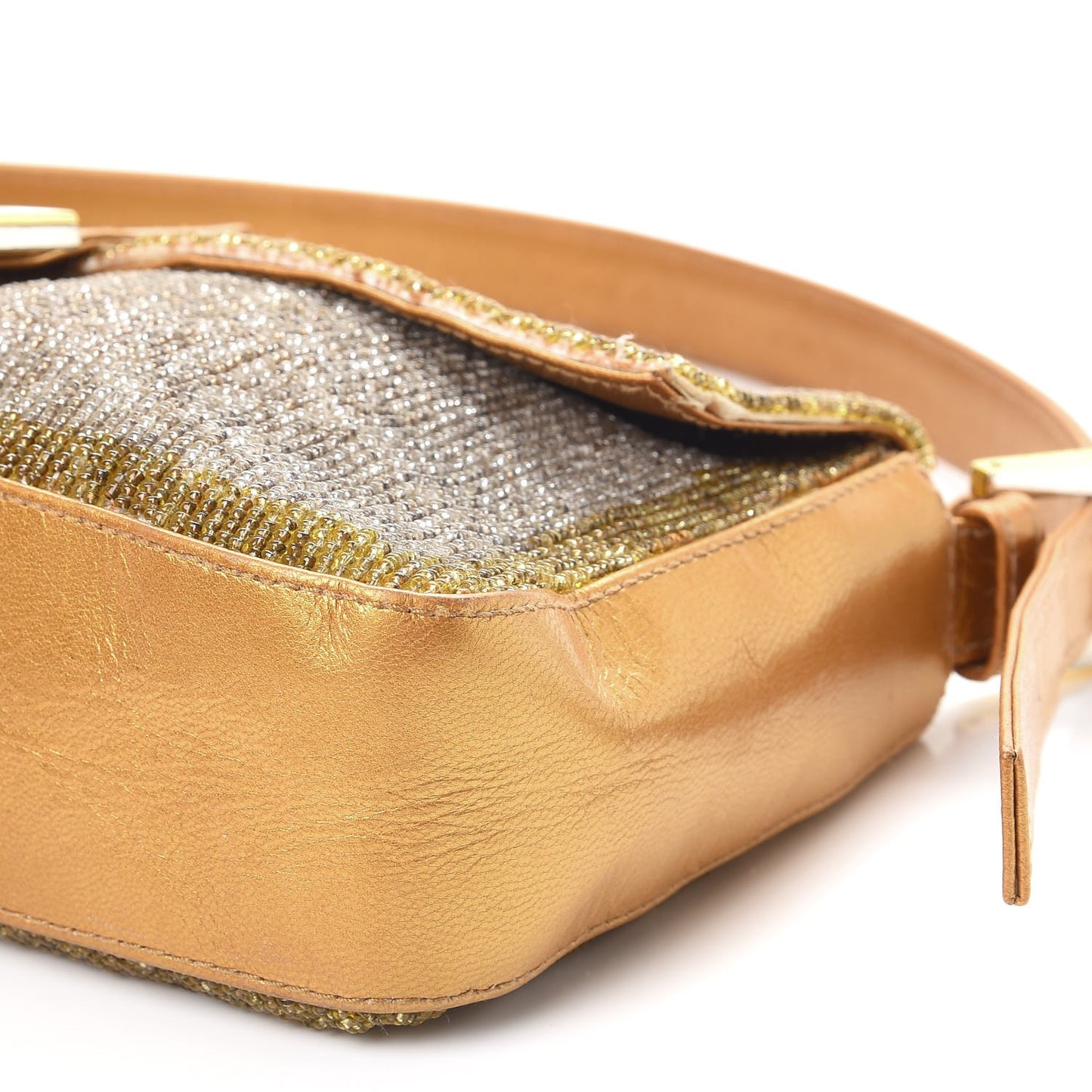 Beaded Baguette Gold Silver