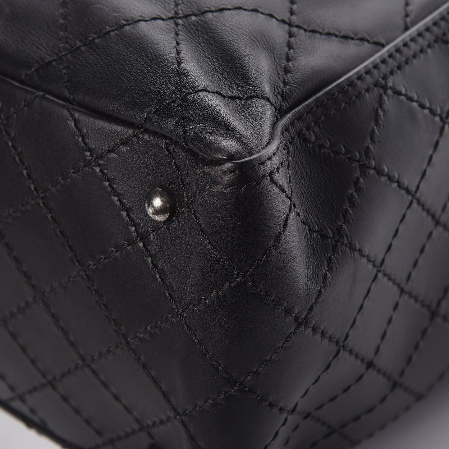Calfskin CC Pocket Tote Black
