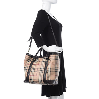 Burberry Haymarket Check Jameson Tote Chocolate 2 of 17