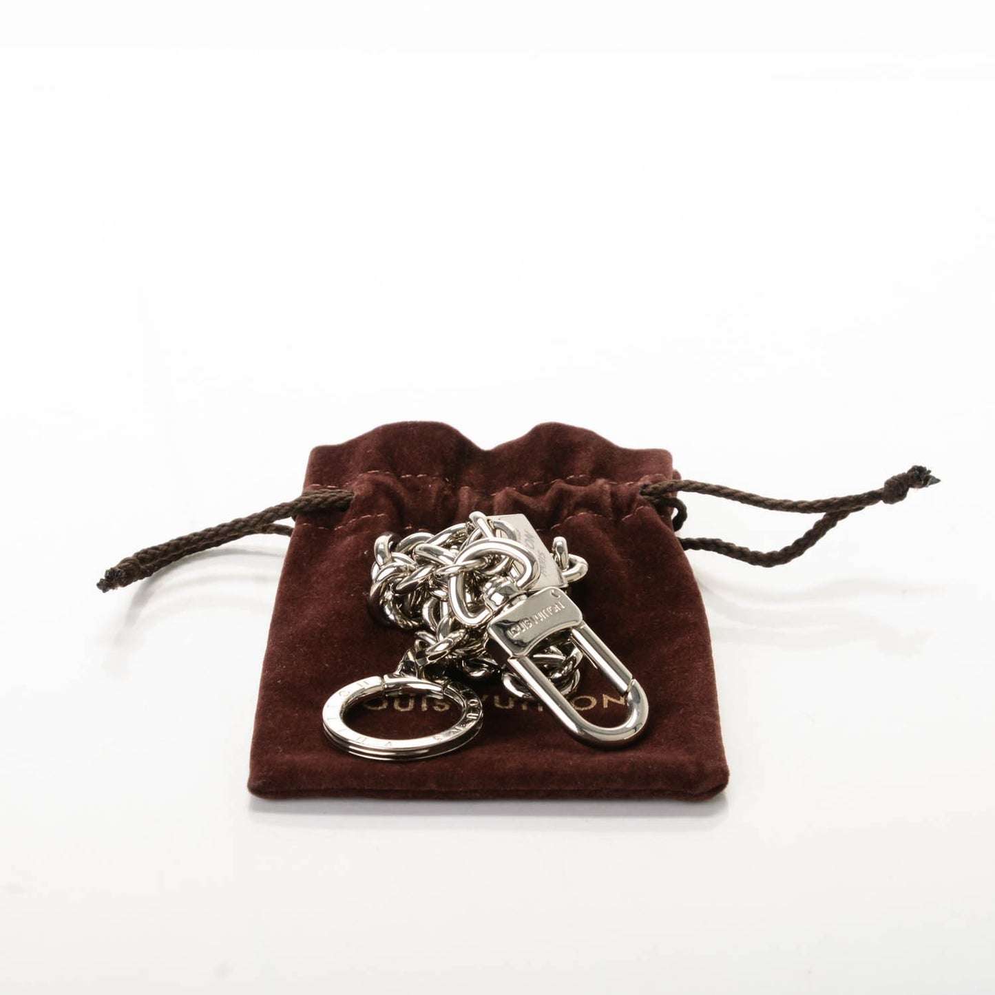 Metal Mens XL Key Chain Silver