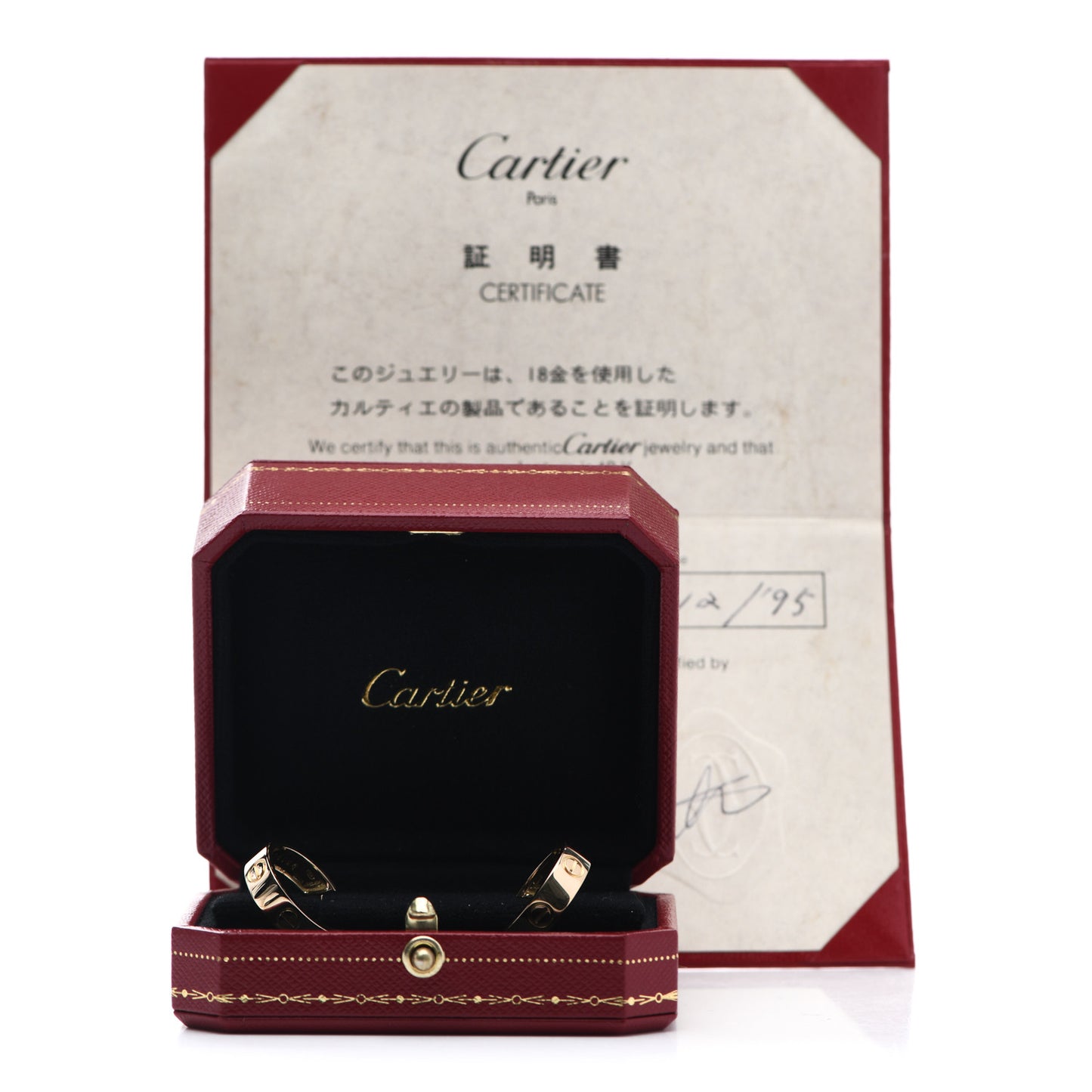 18K Yellow Gold 5.5mm LOVE Hoop Earrings