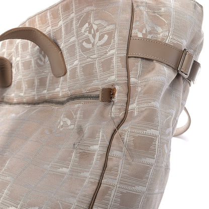 Chanel Metallic Nylon Travel Tote Beige 5 of 5
