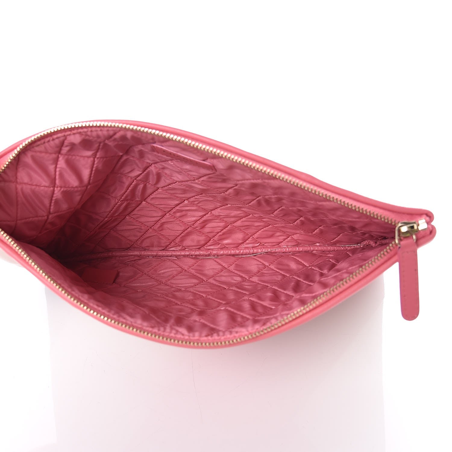 Chanel Lambskin Patchwork Medium Cosmetic Case Pink Red 5 of 7