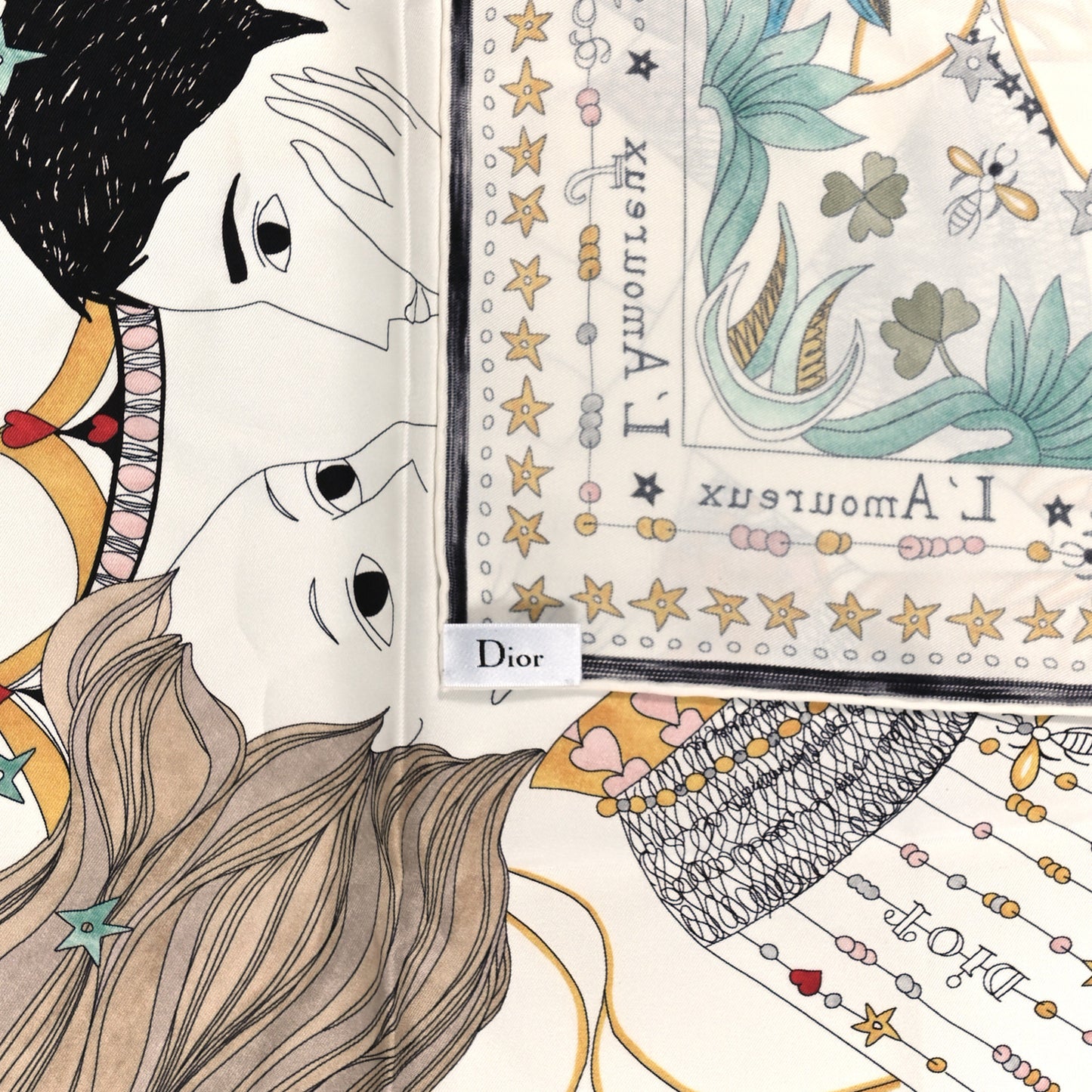 Silk The Lovers Tarot Square Scarf