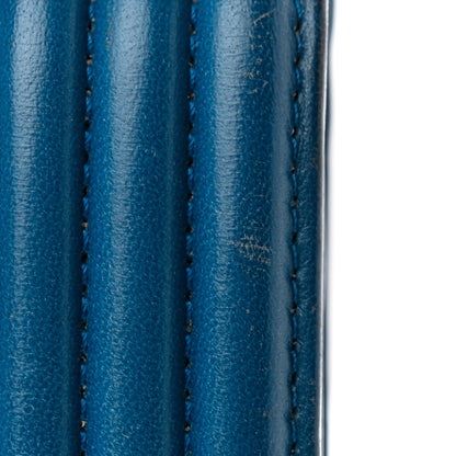 Chanel Lambskin Chevron Quilted New Medium Boy Flap Blue 17 of 20