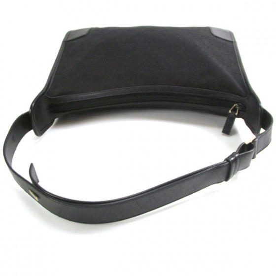 Gucci Canvas Monogram Shoulder Bag Black 5 of 10