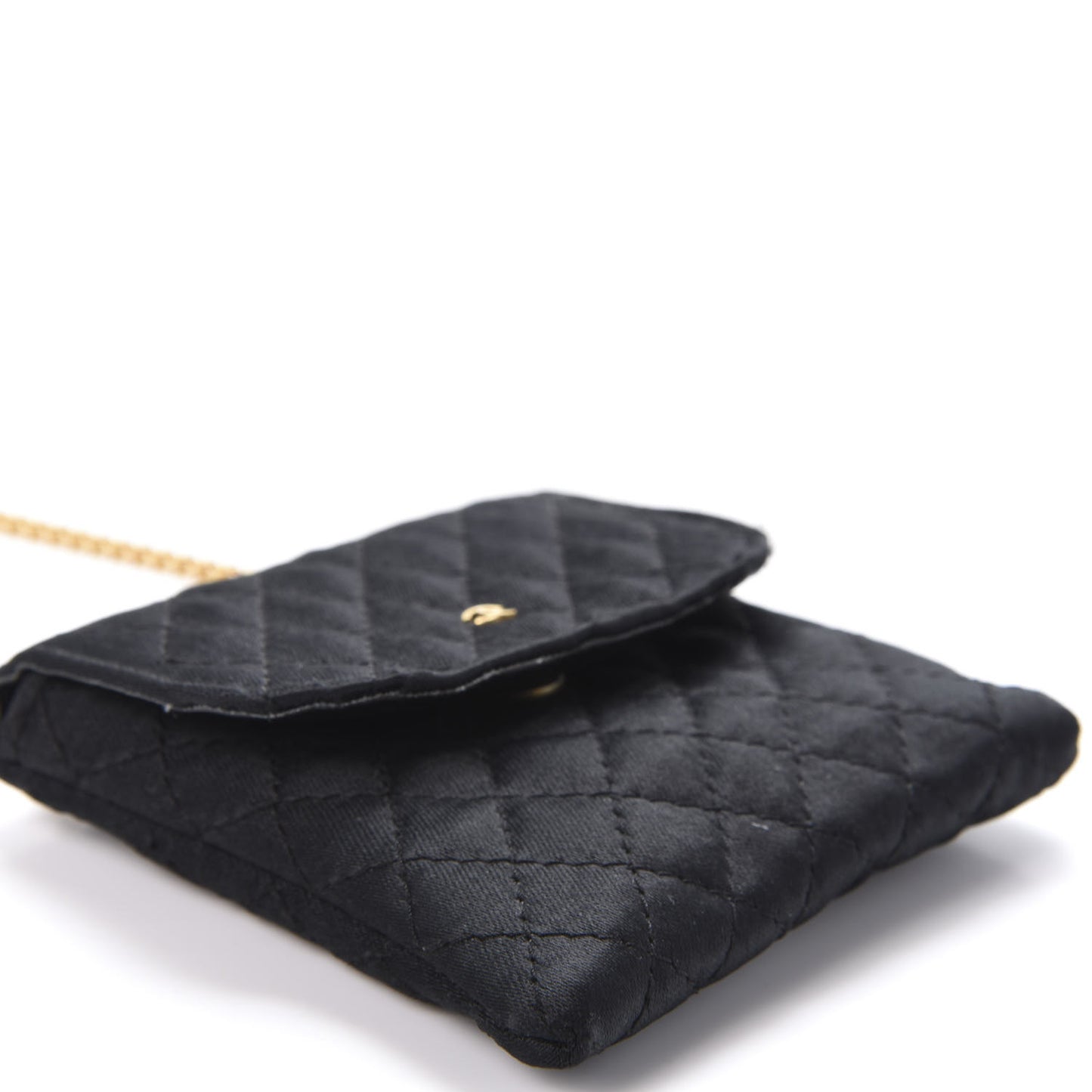 Jersey Quilted Shoulder Bag Black