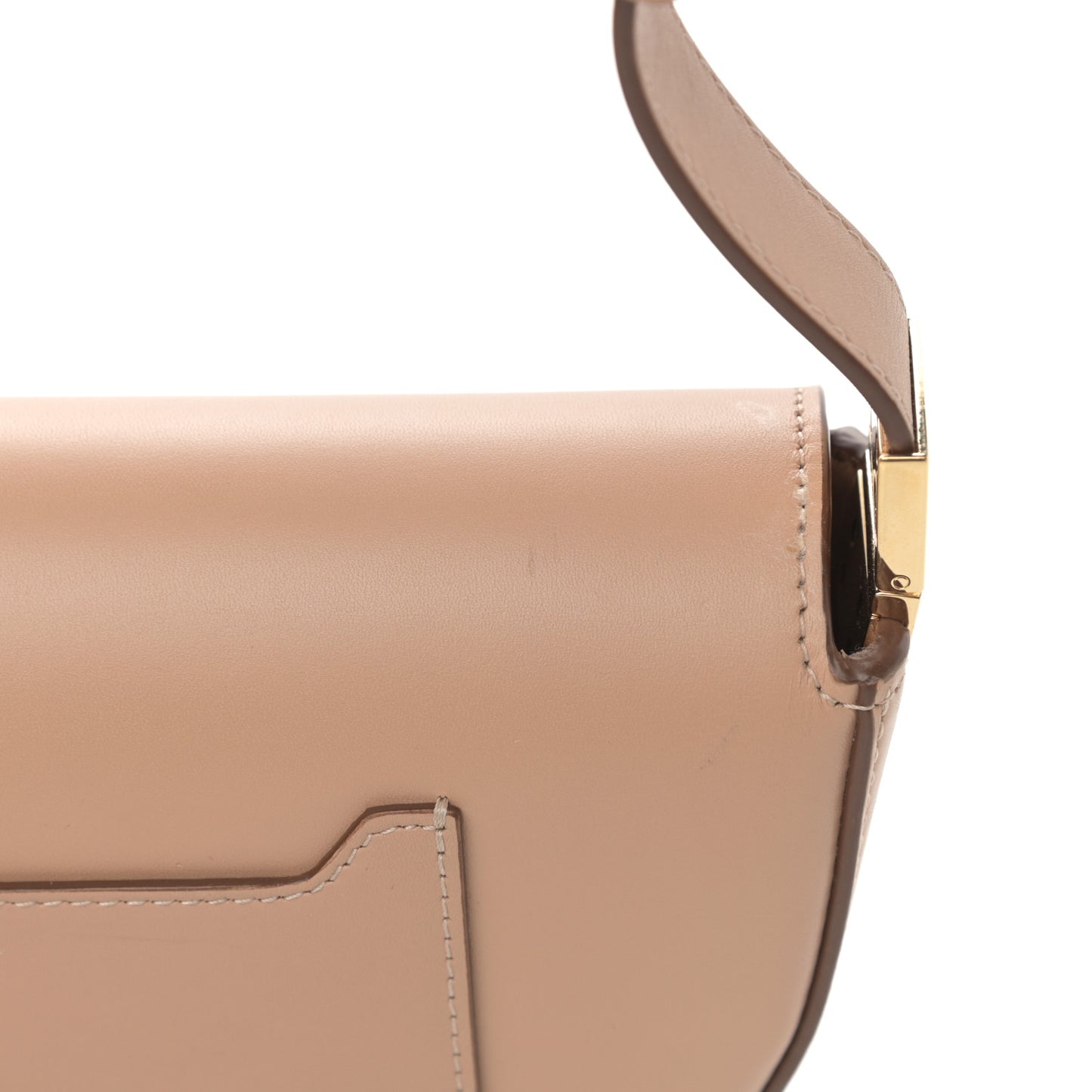 Calfskin Small Olympia Shoulder Bag Light Biscuit