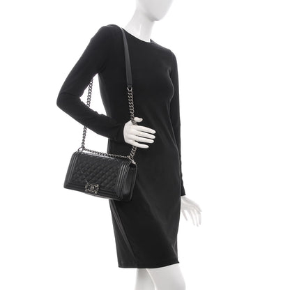 Chanel Calfskin Quilted Medium Boy Flap Black 2 of 8